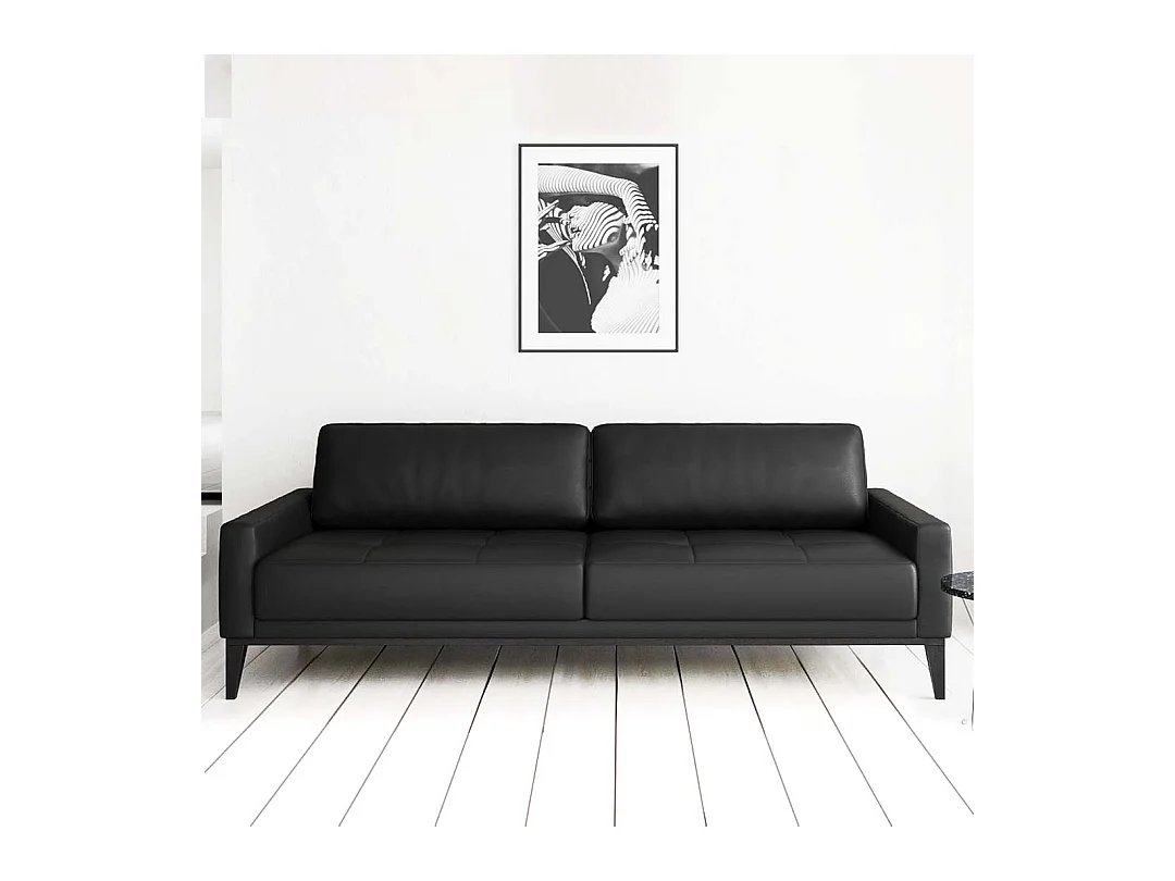 Canapé 3 placesmatelassé Musso marron