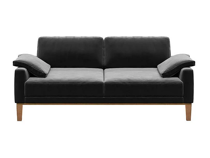 Mesonica Canapé 2 places en polyester gris foncé