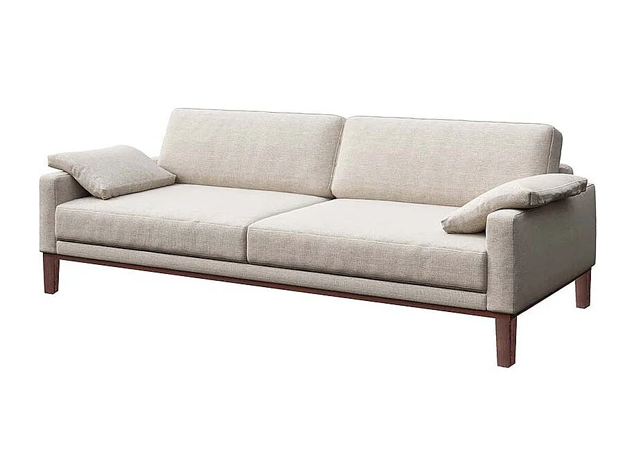 Mesonica Canapé 3 places en polyester gris clair