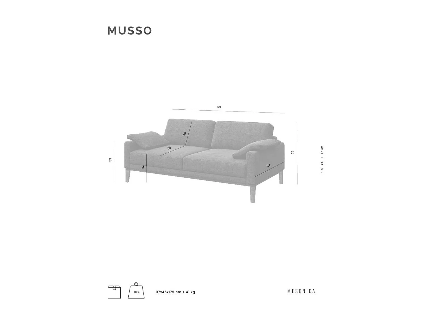 Musso Canapé 2 places vert foncé