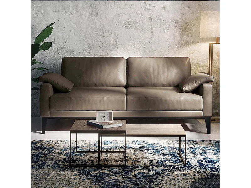 Musso 2-zitsbank fossiel grijs