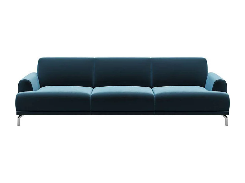 Mesonica Canapé 3 places en polyester bleu marine foncé