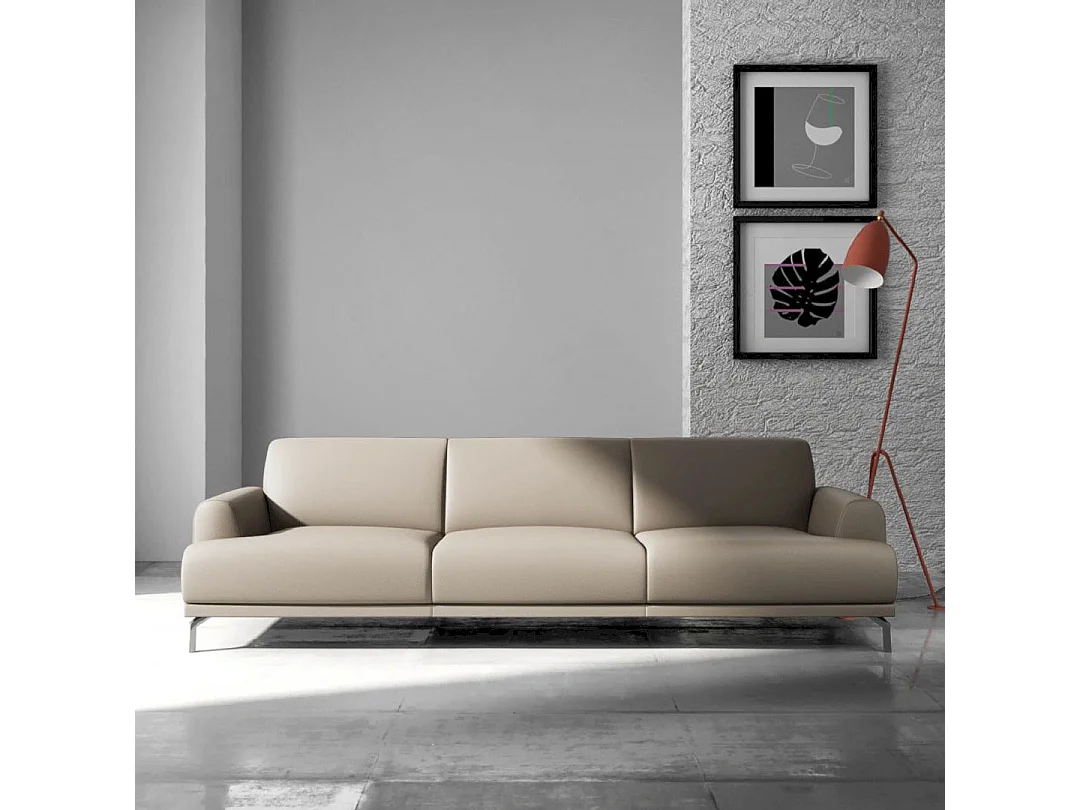 Canapé Puzo 3 places cèdre brun