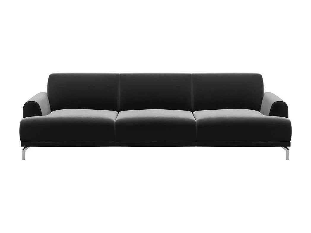 Mesonica Canapé 3 places en polyester gris foncé