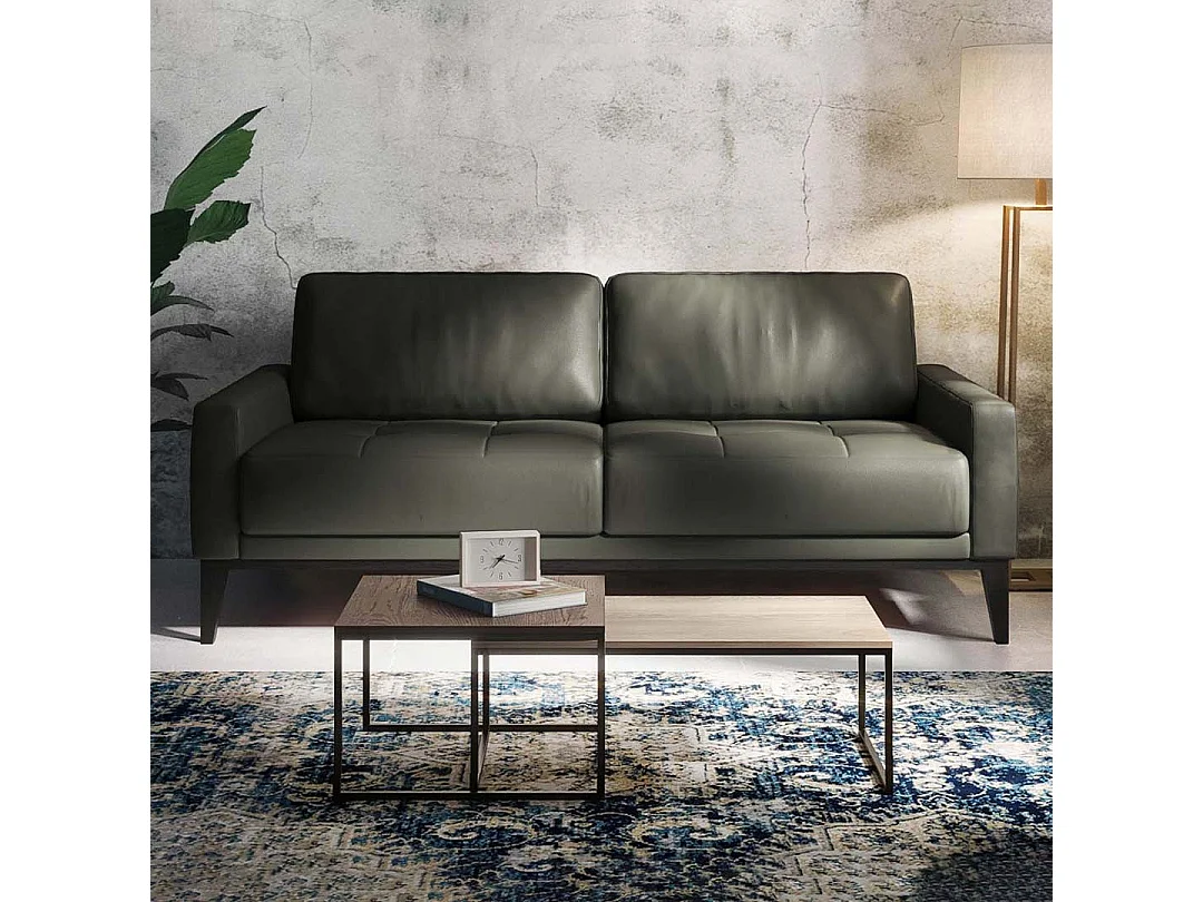 Canapé 3 places matelassé Musso ombre gris