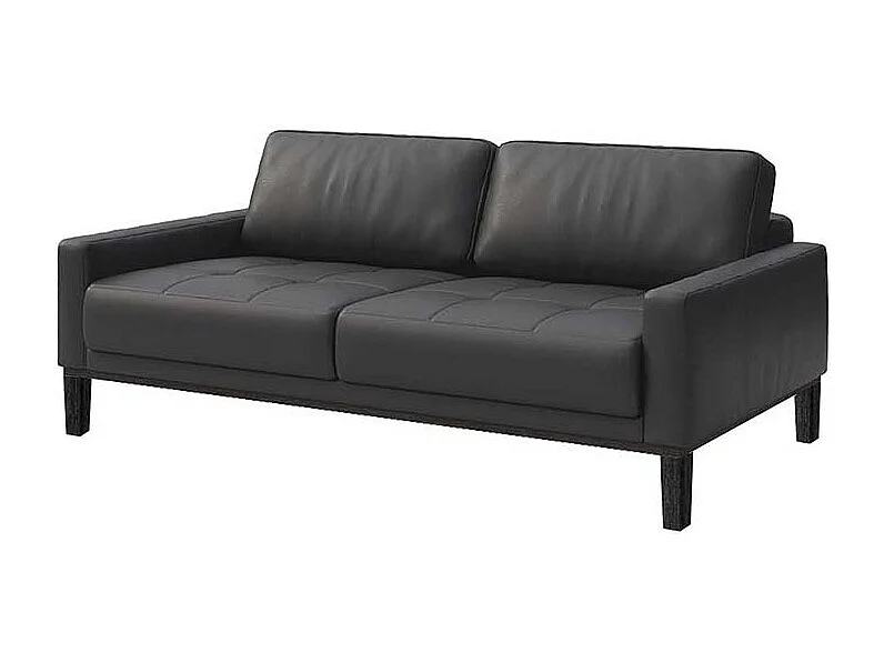 Mesonica Canapé 2 places en cuir naturel gris ombré