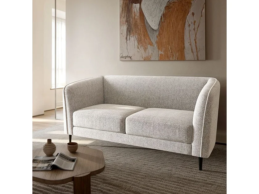 Canapé 2 places Galbe beige clair