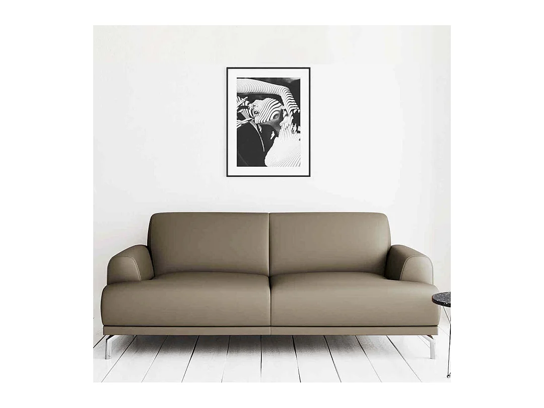 Canapé 2 places Puzo cèdre brun