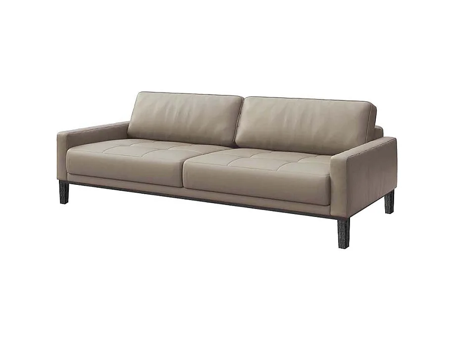 Canapé 3 placesmatelassé Musso gris fossile