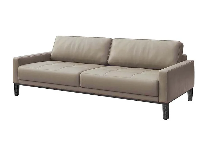 Canapé 3 placesmatelassé Musso gris fossile