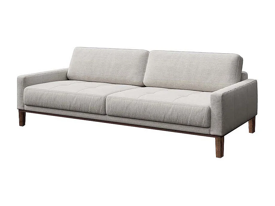 Canapé 3 placesmatelassé Musso gris très clair