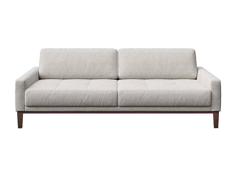 Canapé 3 placesmatelassé Musso gris très clair