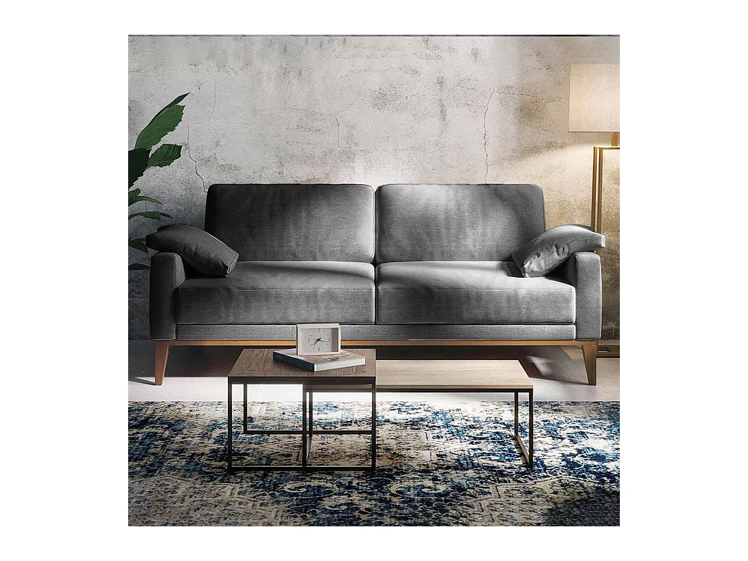 Canapé 2 places Musso gris blue