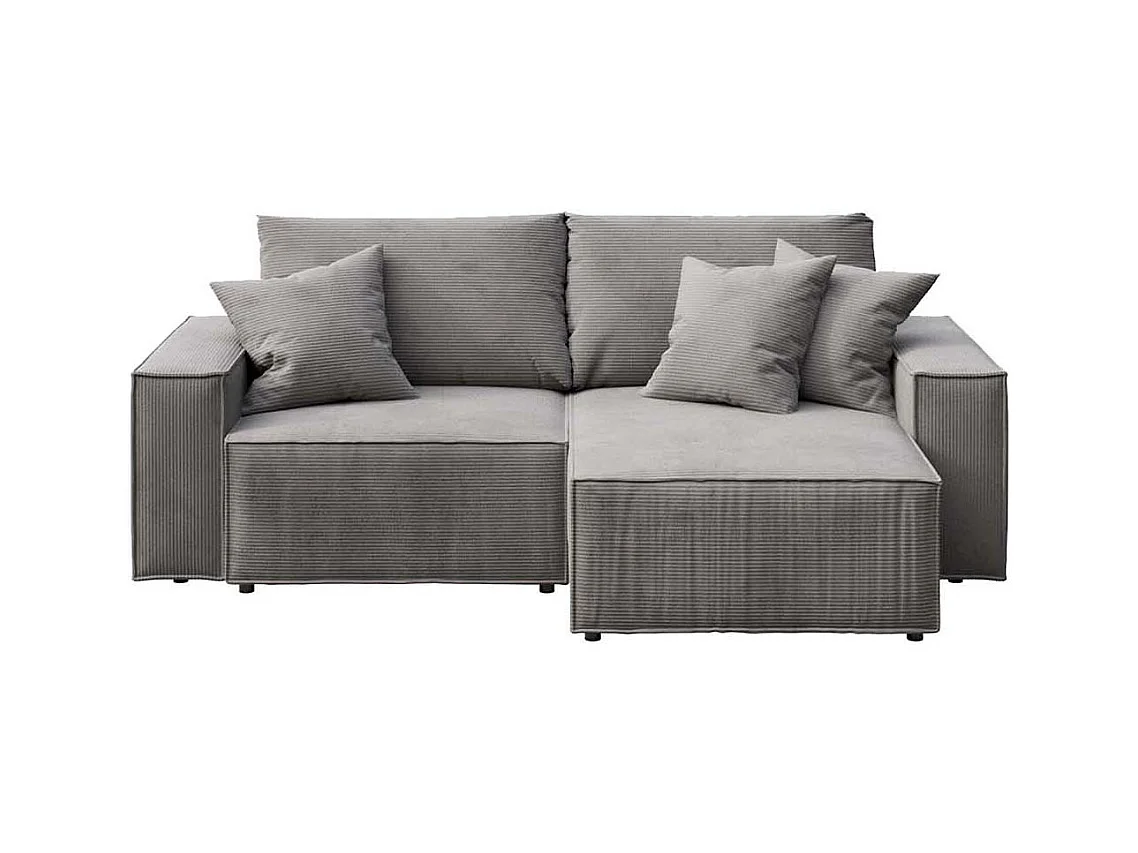 Canapé d'angle lit Melow Velours Gris foncé