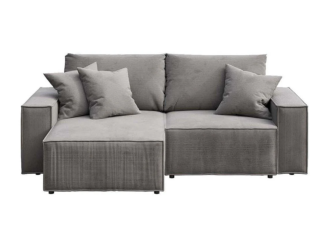 Canapé d'angle lit Melow Velours Gris foncé