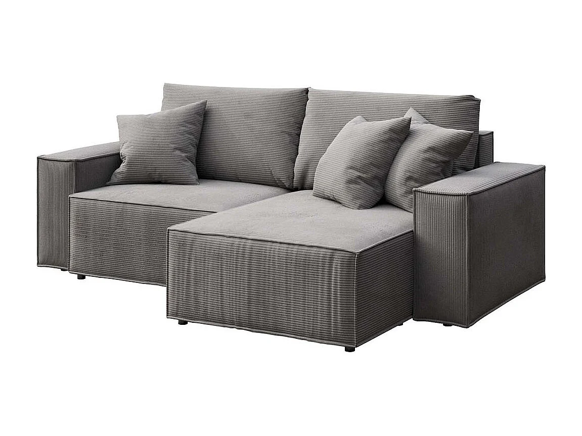 Canapé d'angle lit Melow Velours Gris foncé