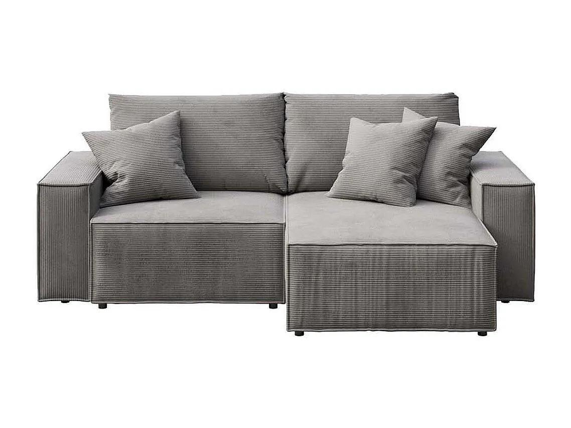 Canapé d'angle lit Melow Velours Gris foncé