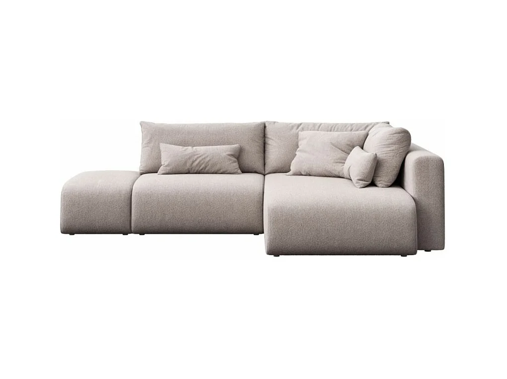 Canapé méridienne Lumine gris argenté à droite