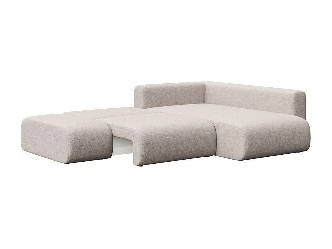 Canapé méridienne Lumine gris argenté à droite