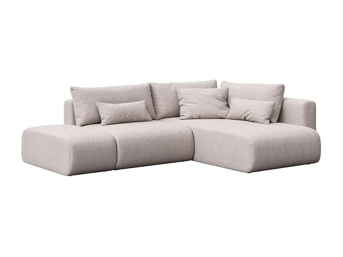 Canapé méridienne Lumine gris argenté à droite