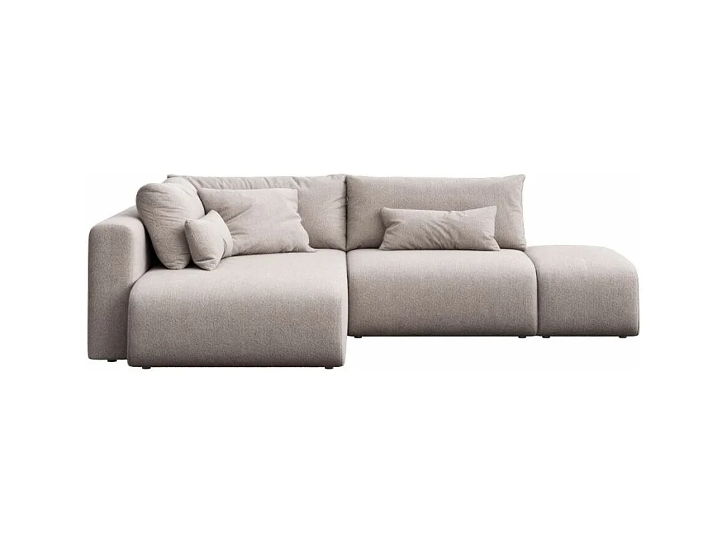 Canapé méridienne Lumine gris argenté gauche