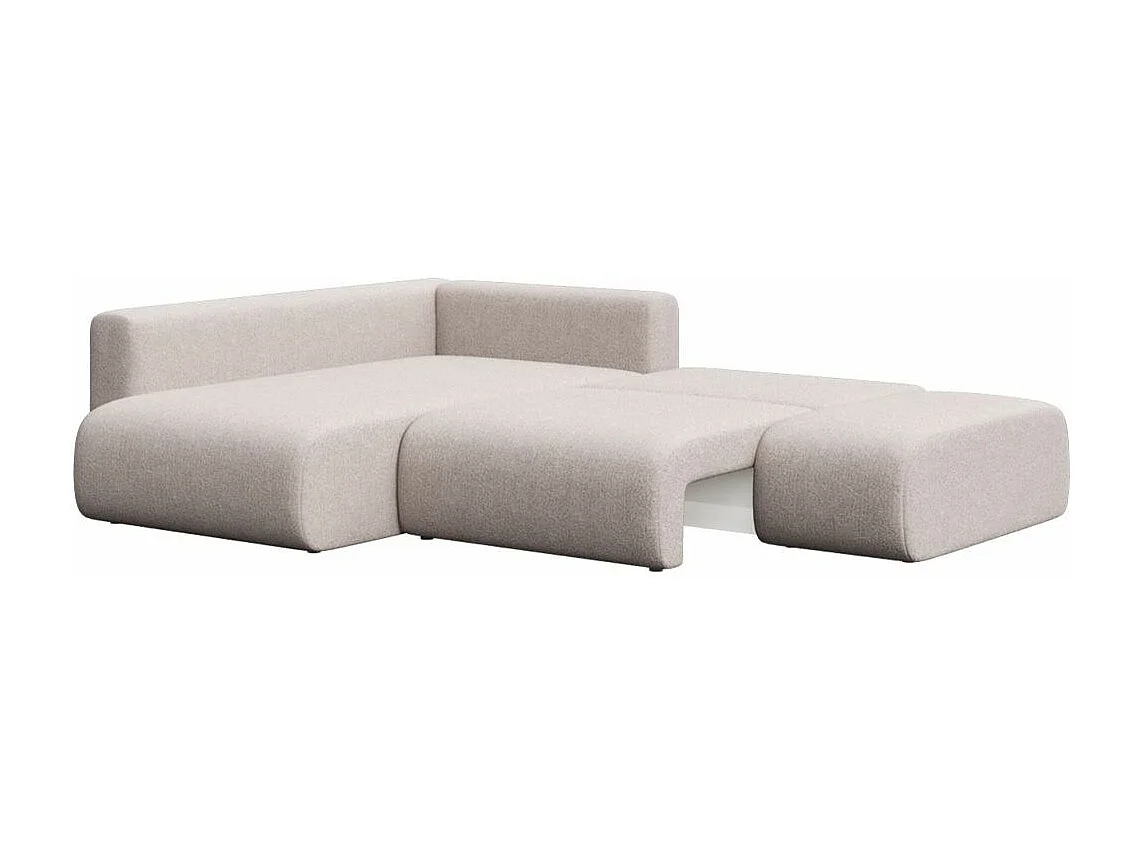 Canapé méridienne Lumine gris argenté gauche