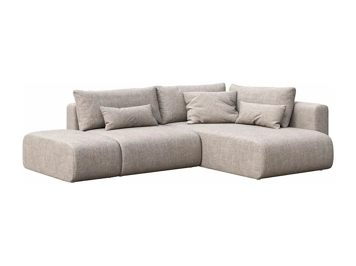 Canapé méridienne Lumine gris clair à droite