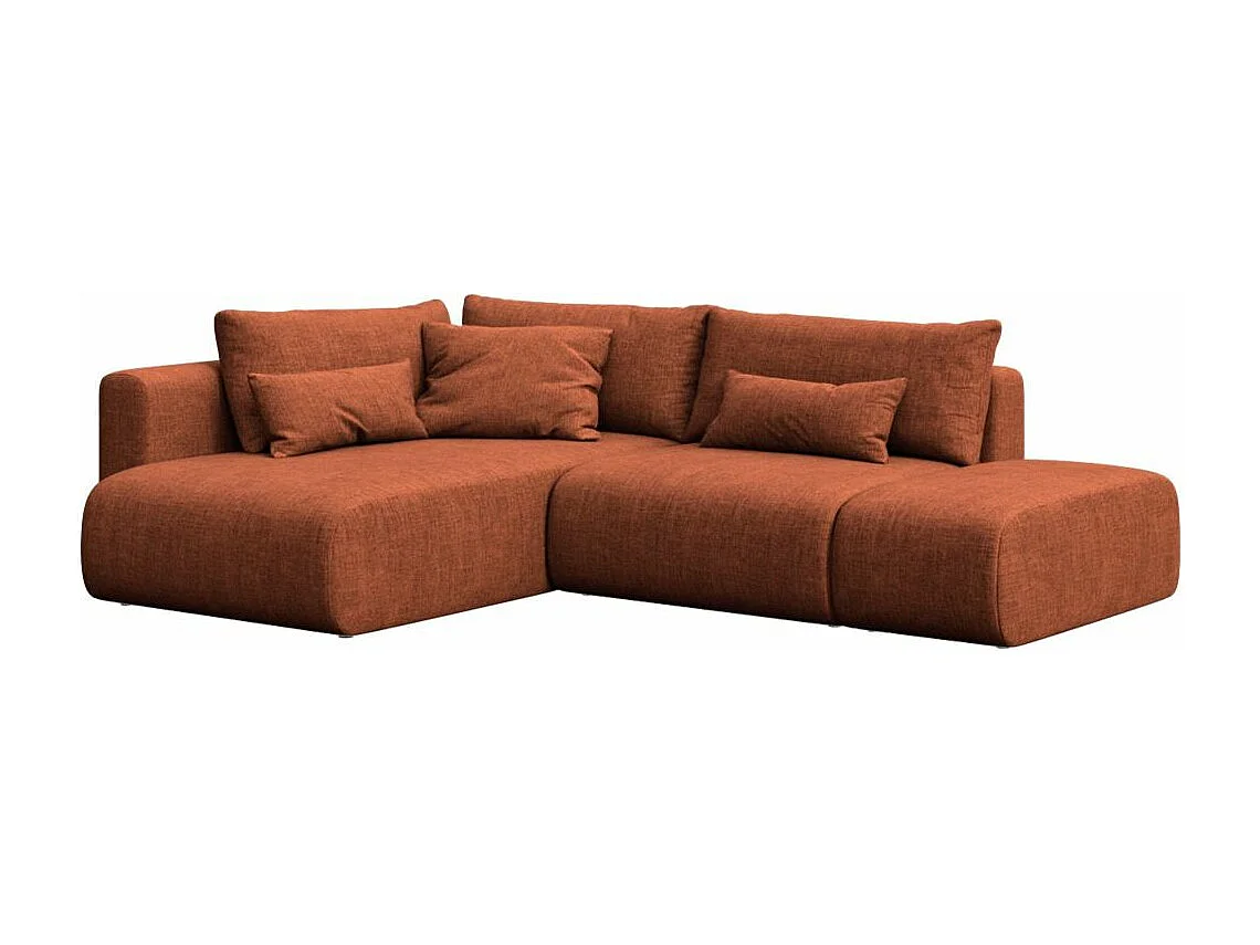 Lumine Clay orange Canapé méridienne gauche