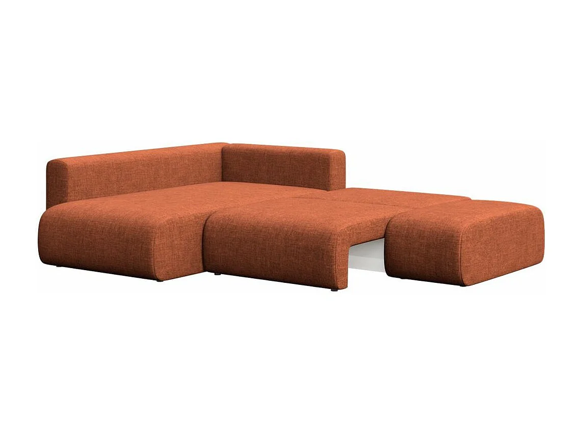 Lumine Clay orange Canapé méridienne gauche