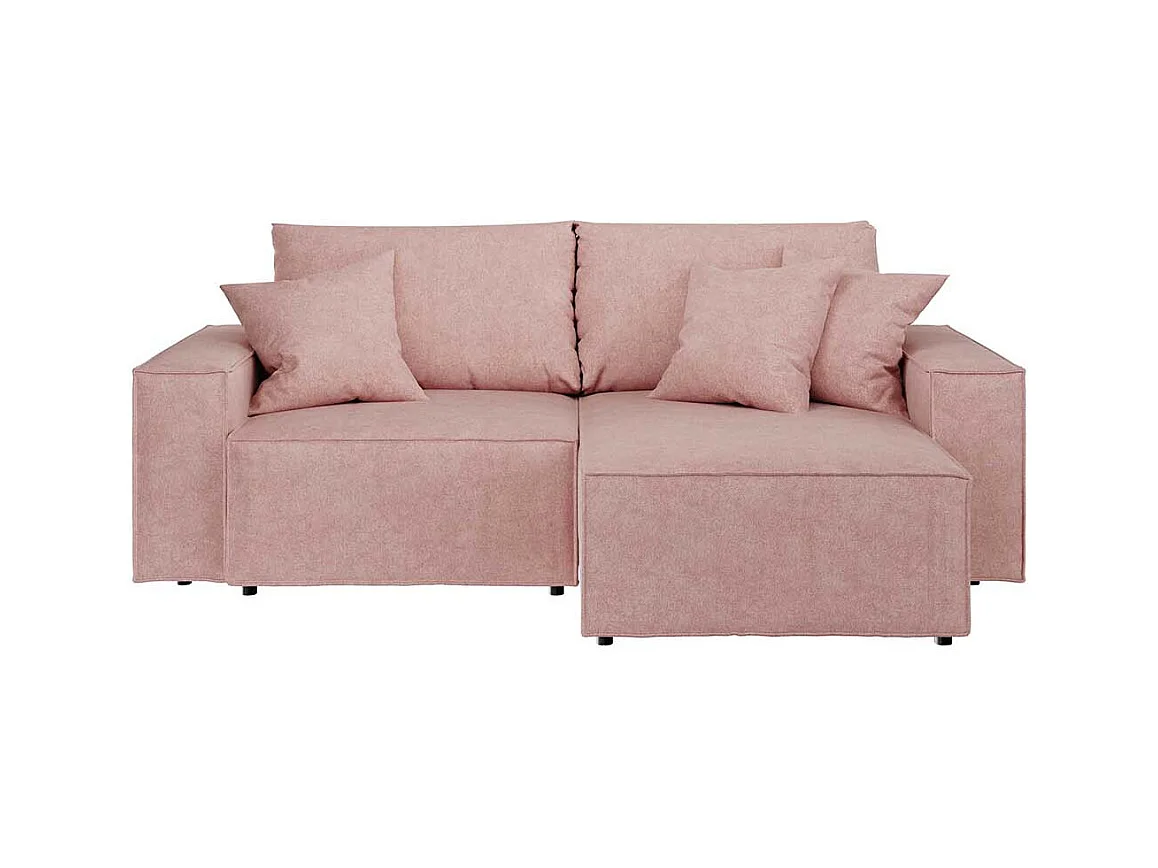 Canapé d'angle lit Melow Rose pastel