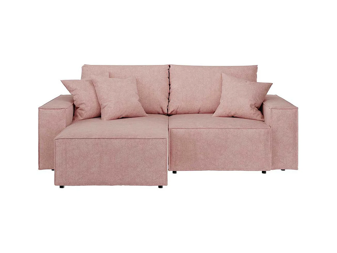 Canapé d'angle lit Melow Rose pastel
