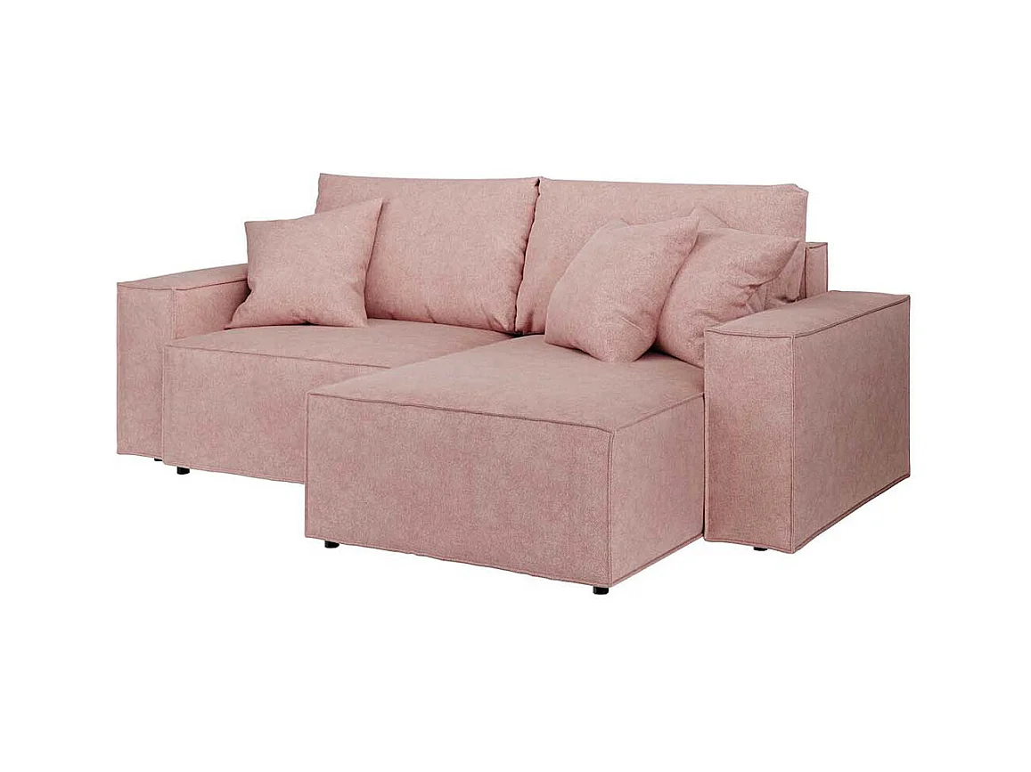 Canapé d'angle lit Melow Rose pastel