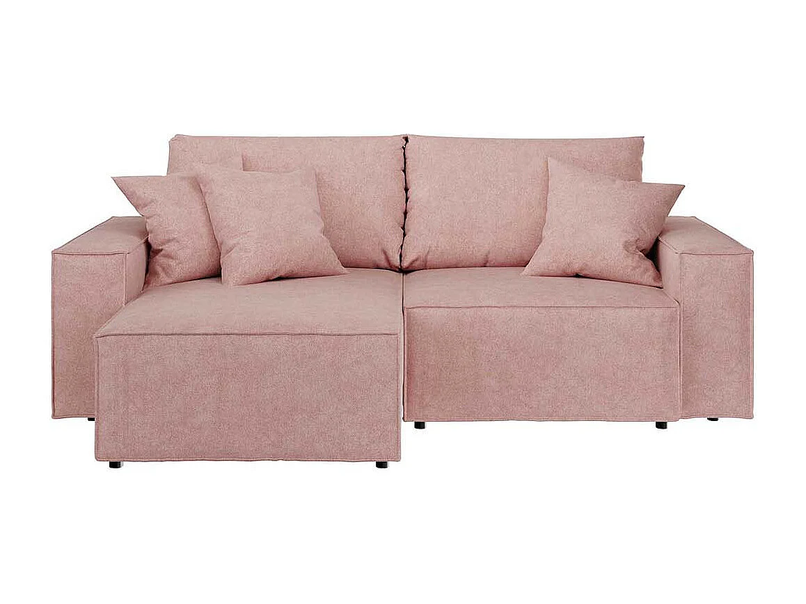 Canapé d'angle lit Melow Rose pastel