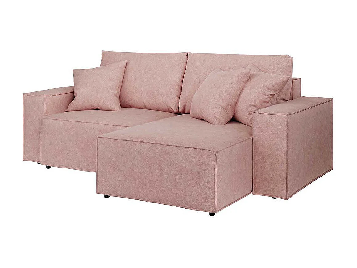Canapé d'angle lit Melow Rose pastel