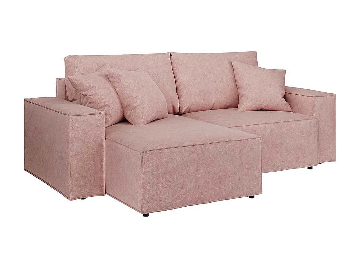 Canapé d'angle lit Melow Rose pastel