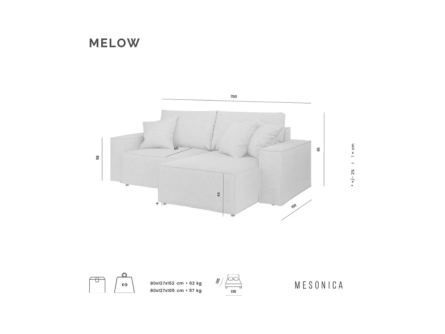 Canapé d'angle lit Melow blue marin