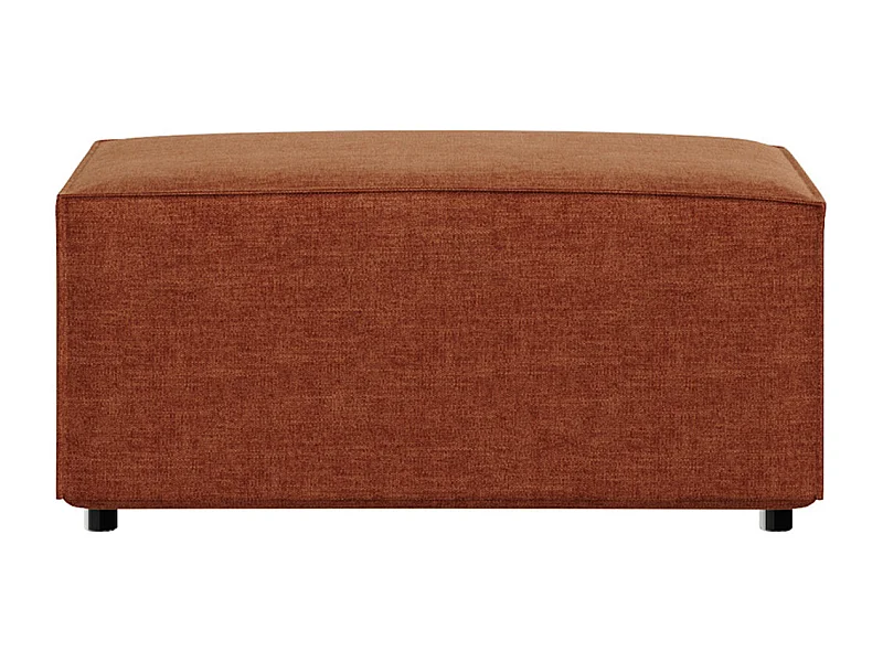 Zachte klei oranje poef