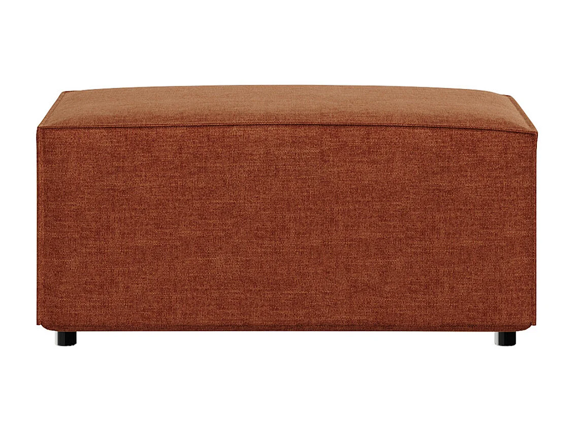 Zachte klei oranje poef