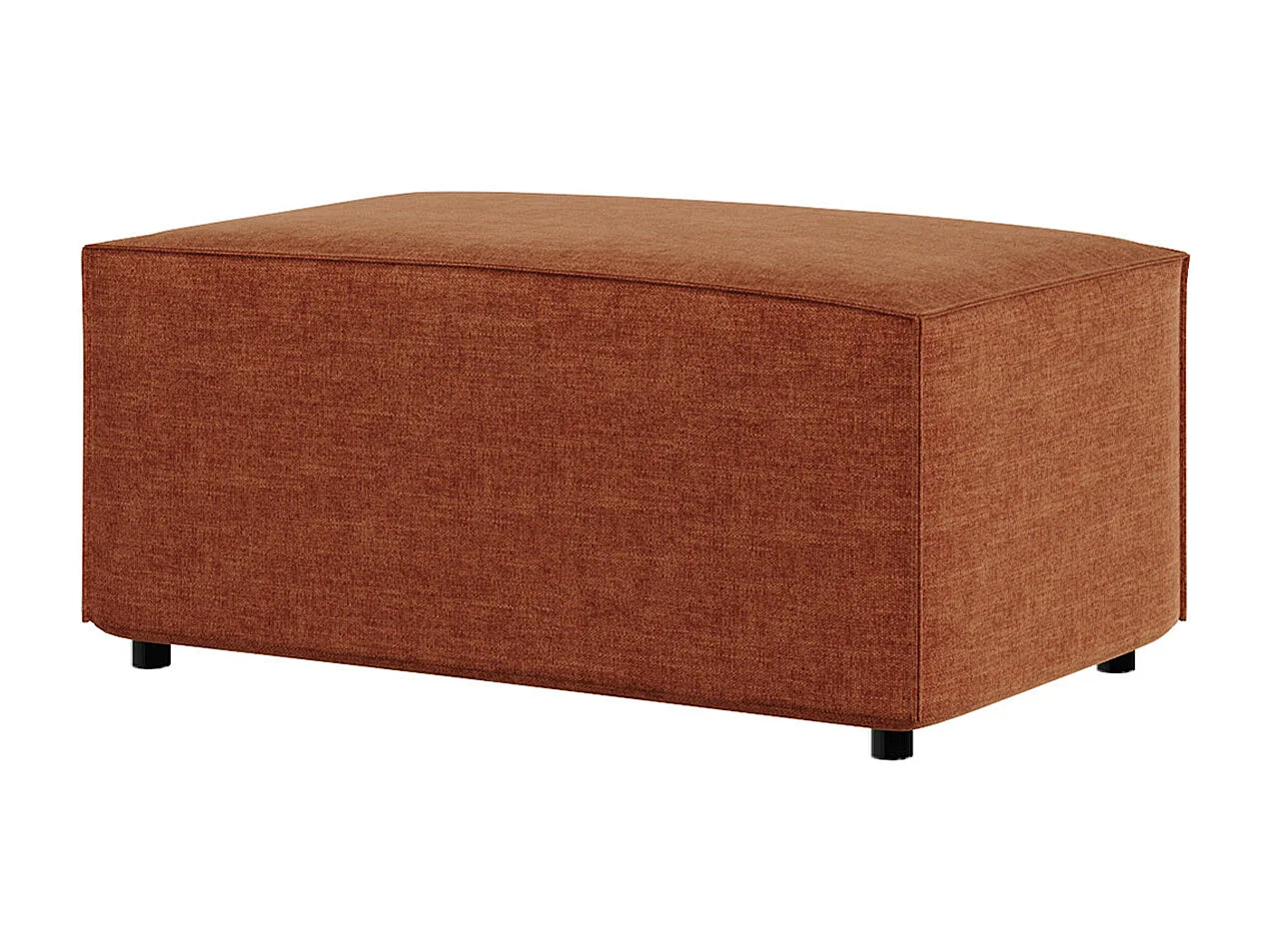 Zachte klei oranje poef