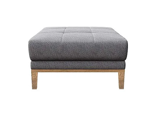 Pouf matelassé Musso gris blue