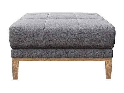 Pouf matelassé Musso gris blue