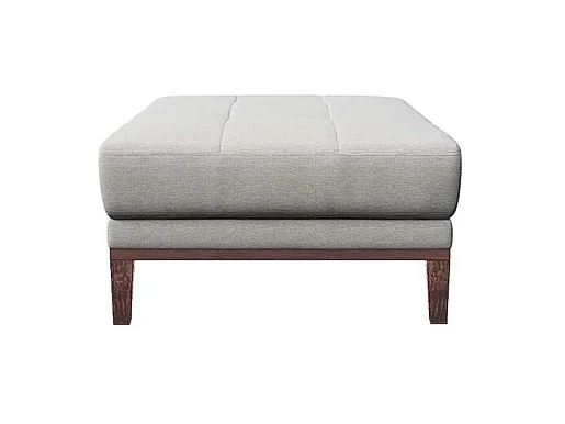 Pouf matelassé Musso gris clair