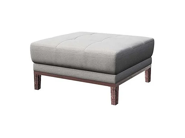 Pouf matelassé Musso gris clair