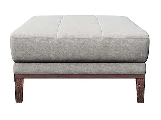 Pouf matelassé Musso gris clair