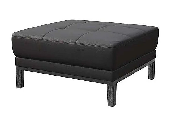 Pouf matelassé Musso Ombre gris