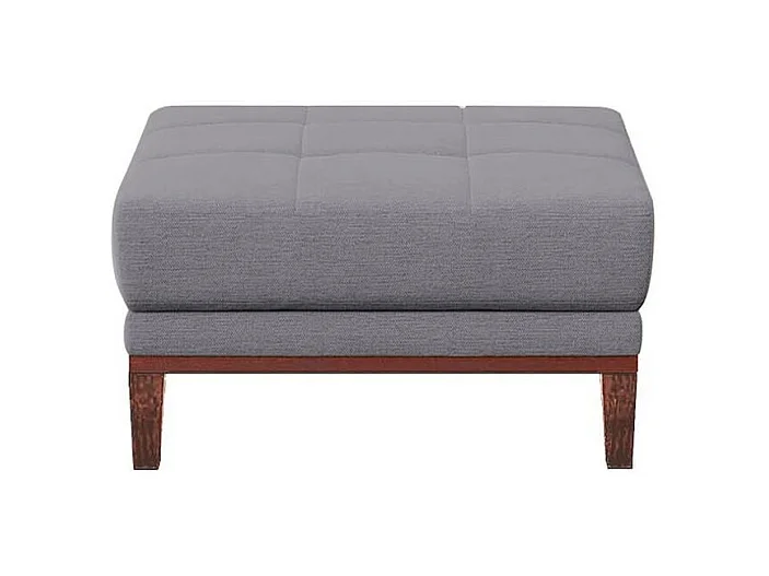 Pouf Musso Shadow gris avec assise capitonnée