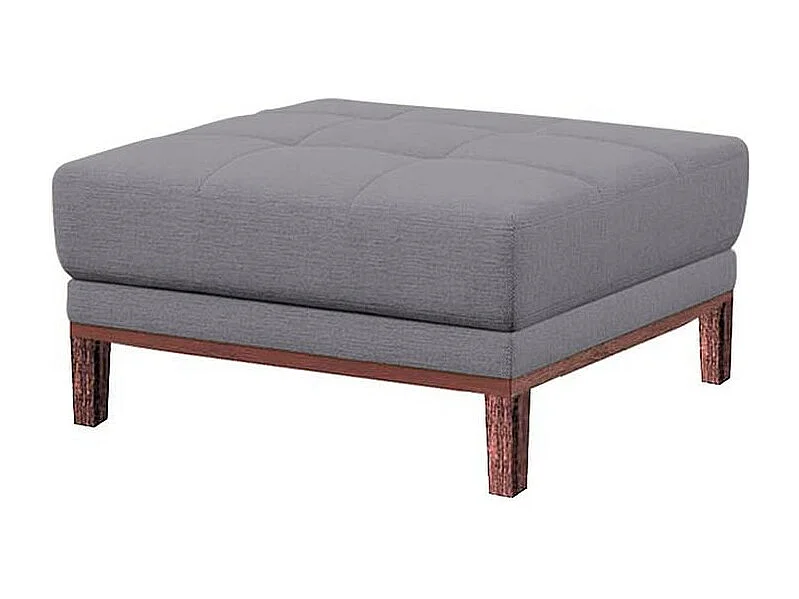 Pouf Musso Shadow gris avec assise capitonnée