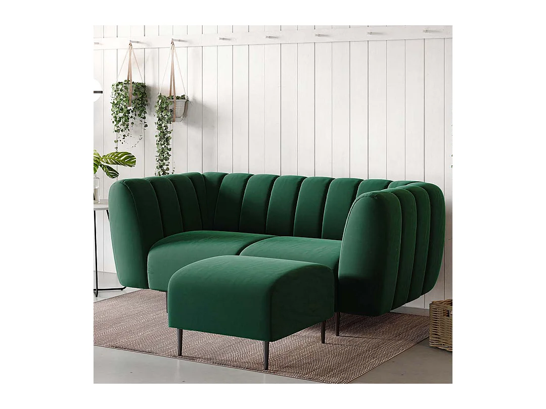 Pouf Shel vert profond