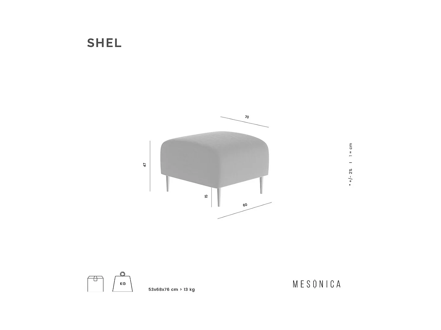 Pouf Shel vert profond