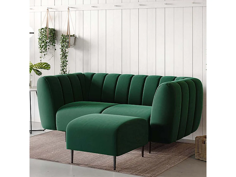 Pouf Shel vert profond